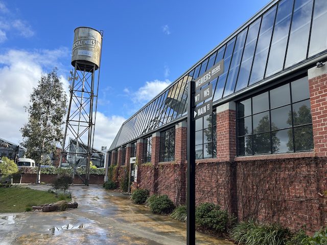 Federal Mills Interior water tower - sign to weavers arcade