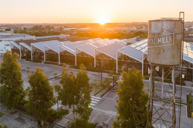 arial view of the glass house federal mills, north geelong - hamilton property group